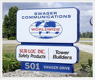 Sur-Loc Founder Bill Swager began a rigging career in the 1930's. In the early 1950's, he began his own tower erecting company, now known as Swager Communications, Inc. As time went by, his sons joined him in business.